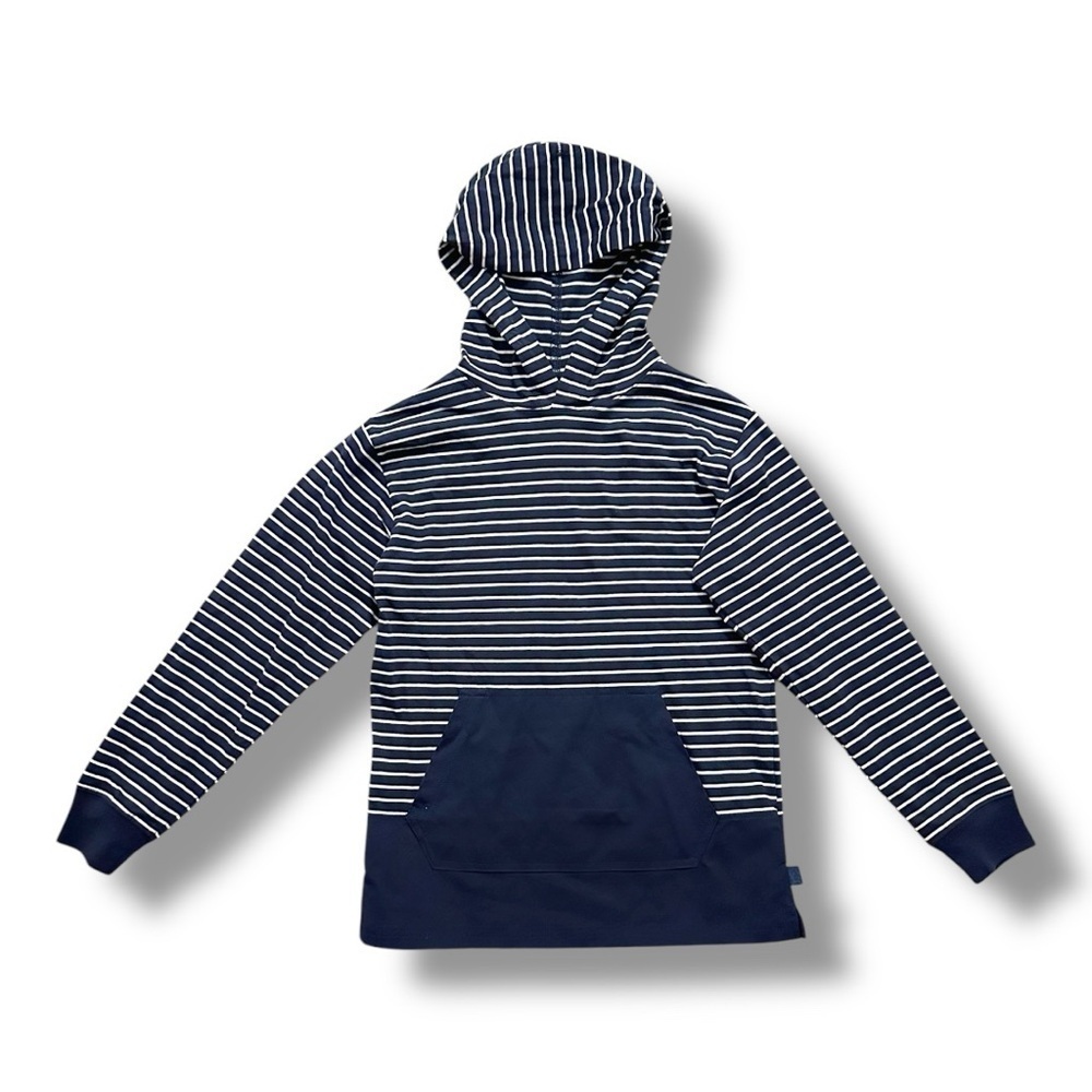 Southern Tide | Lightweight Navy Striped Hoodie (M) 🐠